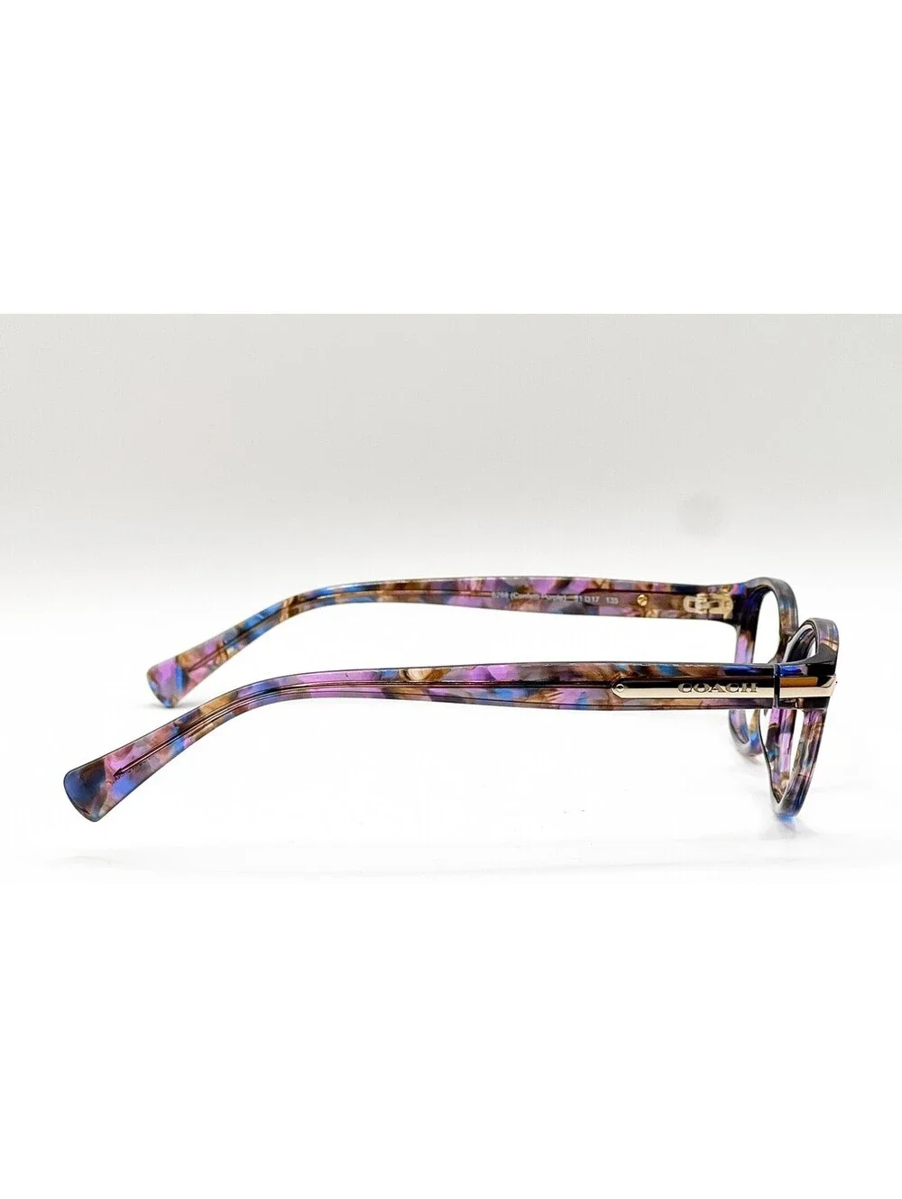 Coach HC 6065 5288 Confetti Purple Tortoise Full Rim Eyeglass Frames 51-17-135